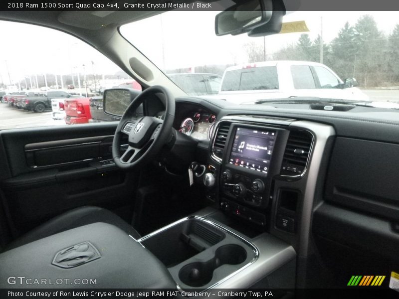 Granite Crystal Metallic / Black 2018 Ram 1500 Sport Quad Cab 4x4