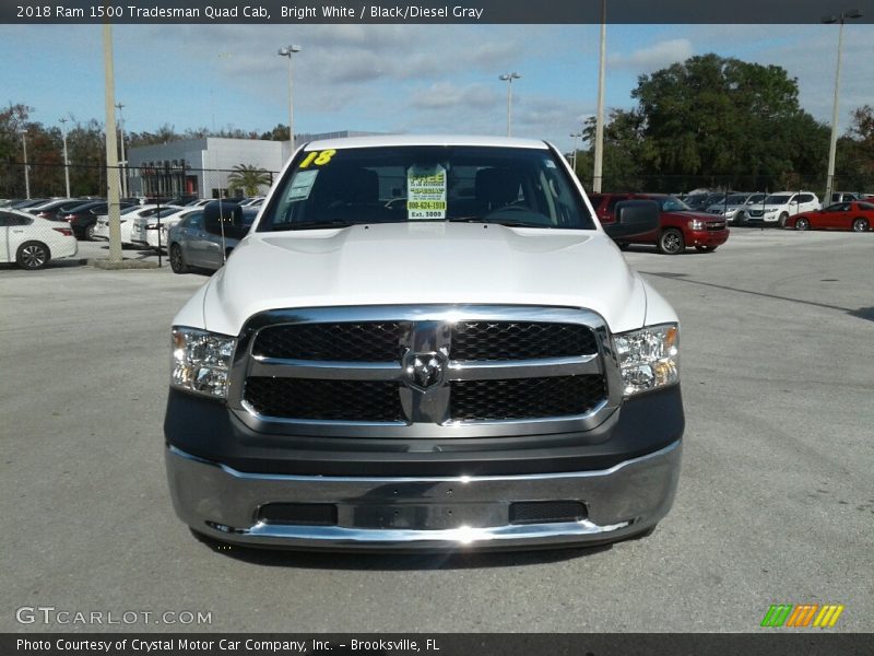 Bright White / Black/Diesel Gray 2018 Ram 1500 Tradesman Quad Cab