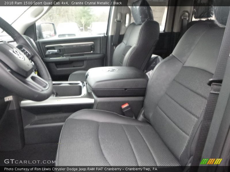 Granite Crystal Metallic / Black 2018 Ram 1500 Sport Quad Cab 4x4