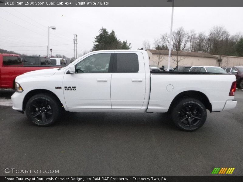 Bright White / Black 2018 Ram 1500 Sport Quad Cab 4x4