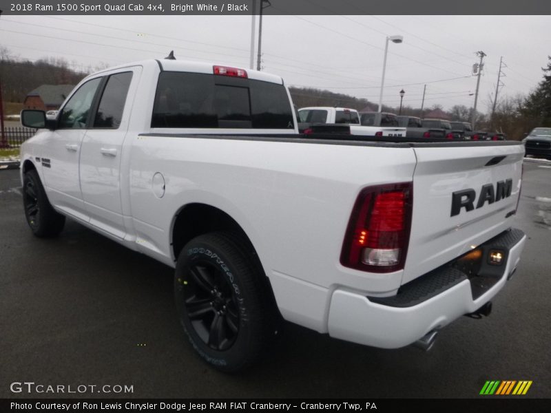 Bright White / Black 2018 Ram 1500 Sport Quad Cab 4x4