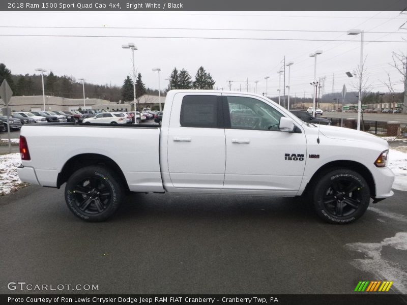 Bright White / Black 2018 Ram 1500 Sport Quad Cab 4x4
