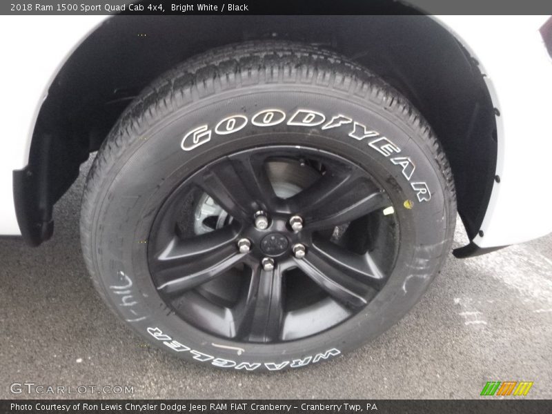 Bright White / Black 2018 Ram 1500 Sport Quad Cab 4x4