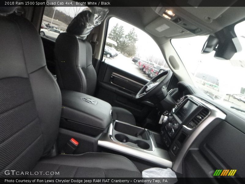 Bright White / Black 2018 Ram 1500 Sport Quad Cab 4x4