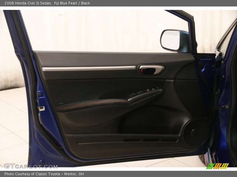Fiji Blue Pearl / Black 2008 Honda Civic Si Sedan