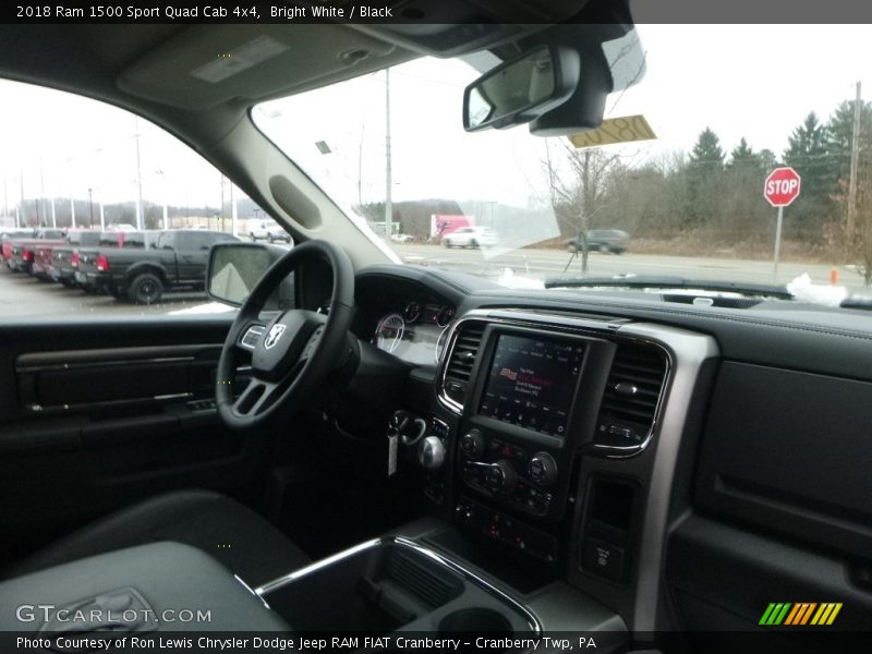Bright White / Black 2018 Ram 1500 Sport Quad Cab 4x4