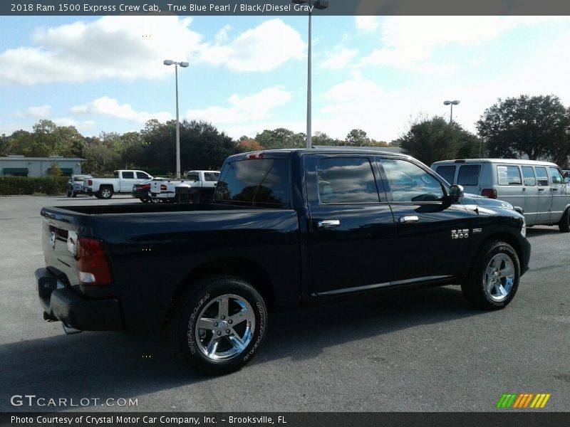 True Blue Pearl / Black/Diesel Gray 2018 Ram 1500 Express Crew Cab