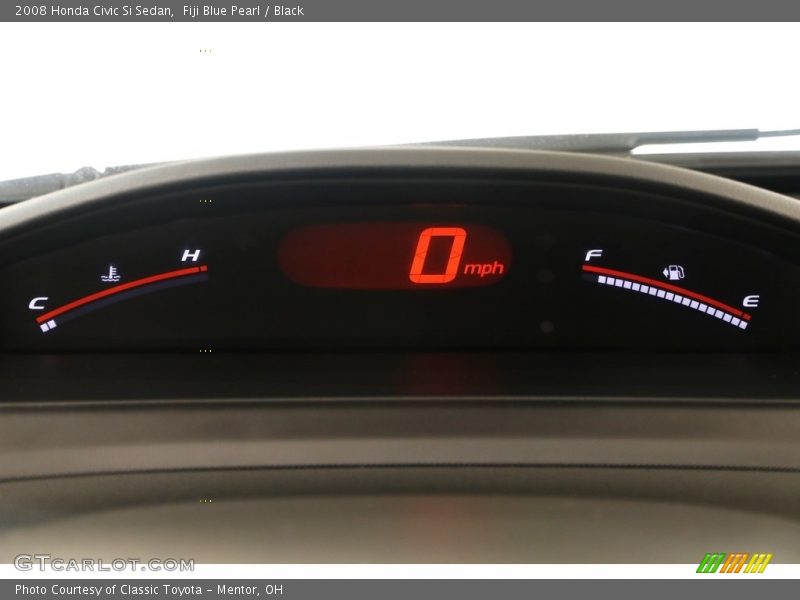 Fiji Blue Pearl / Black 2008 Honda Civic Si Sedan