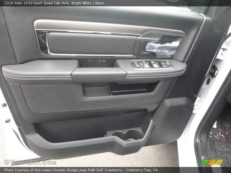 Bright White / Black 2018 Ram 1500 Sport Quad Cab 4x4
