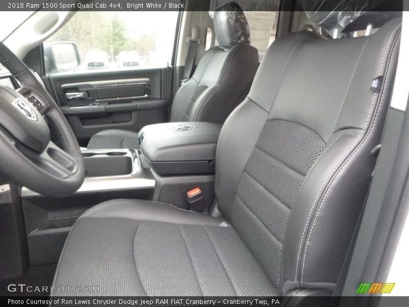 Bright White / Black 2018 Ram 1500 Sport Quad Cab 4x4