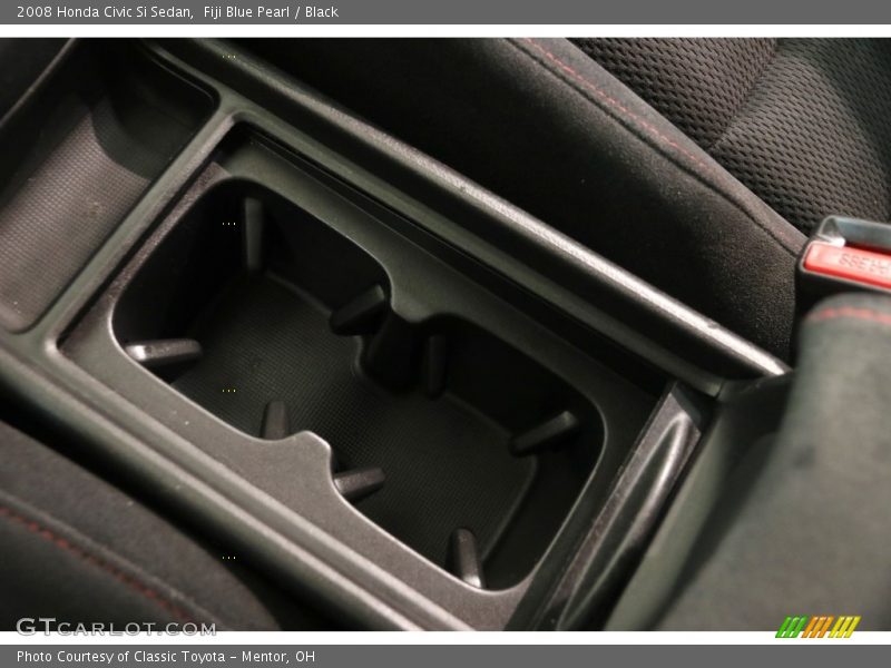 Fiji Blue Pearl / Black 2008 Honda Civic Si Sedan