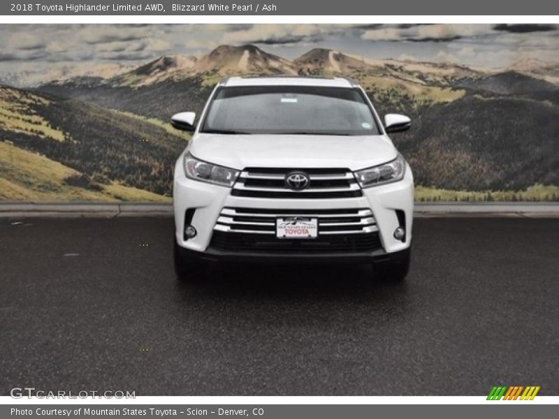 Blizzard White Pearl / Ash 2018 Toyota Highlander Limited AWD