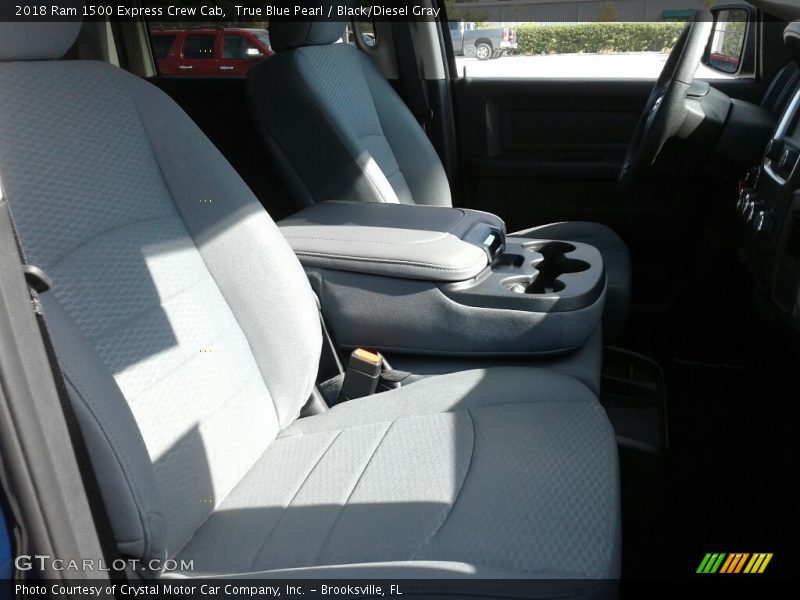 True Blue Pearl / Black/Diesel Gray 2018 Ram 1500 Express Crew Cab