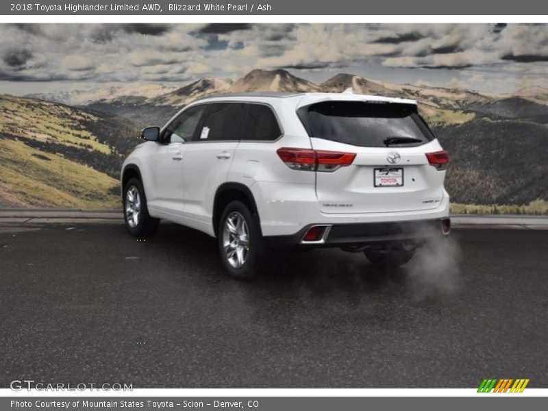 Blizzard White Pearl / Ash 2018 Toyota Highlander Limited AWD