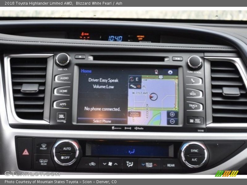 Blizzard White Pearl / Ash 2018 Toyota Highlander Limited AWD