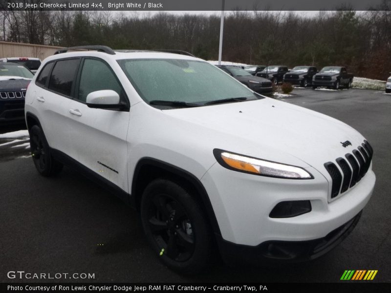 Bright White / Black 2018 Jeep Cherokee Limited 4x4