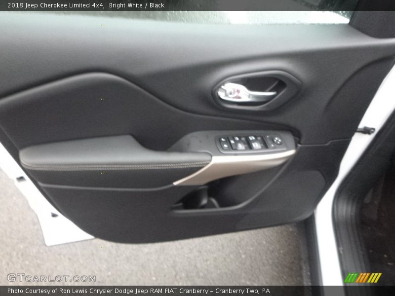 Bright White / Black 2018 Jeep Cherokee Limited 4x4