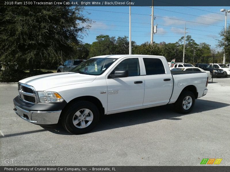 Bright White / Black/Diesel Gray 2018 Ram 1500 Tradesman Crew Cab 4x4