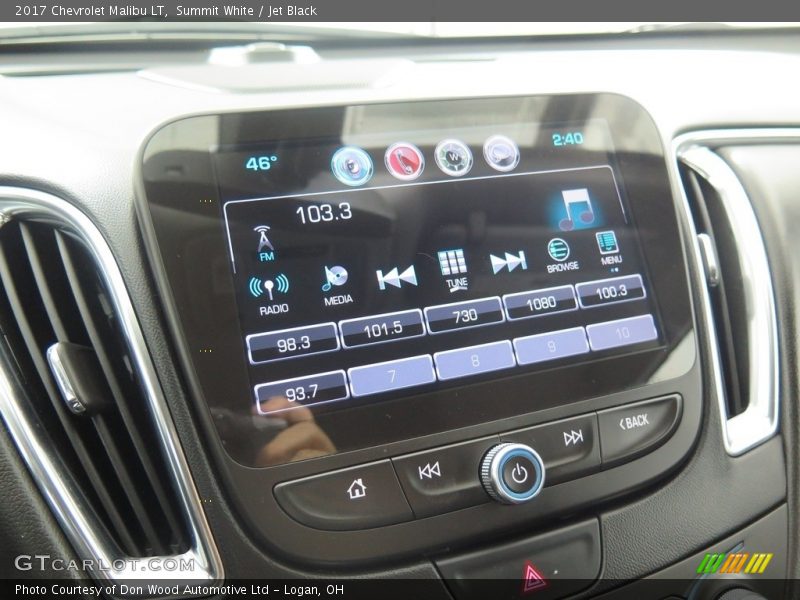 Summit White / Jet Black 2017 Chevrolet Malibu LT