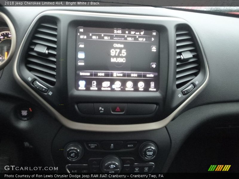 Bright White / Black 2018 Jeep Cherokee Limited 4x4