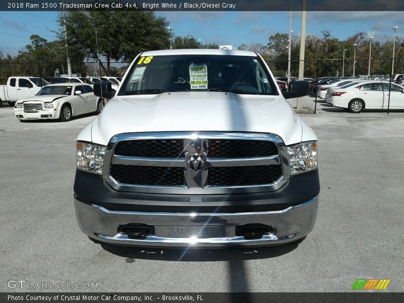 Bright White / Black/Diesel Gray 2018 Ram 1500 Tradesman Crew Cab 4x4