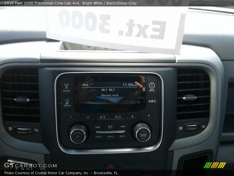 Bright White / Black/Diesel Gray 2018 Ram 1500 Tradesman Crew Cab 4x4