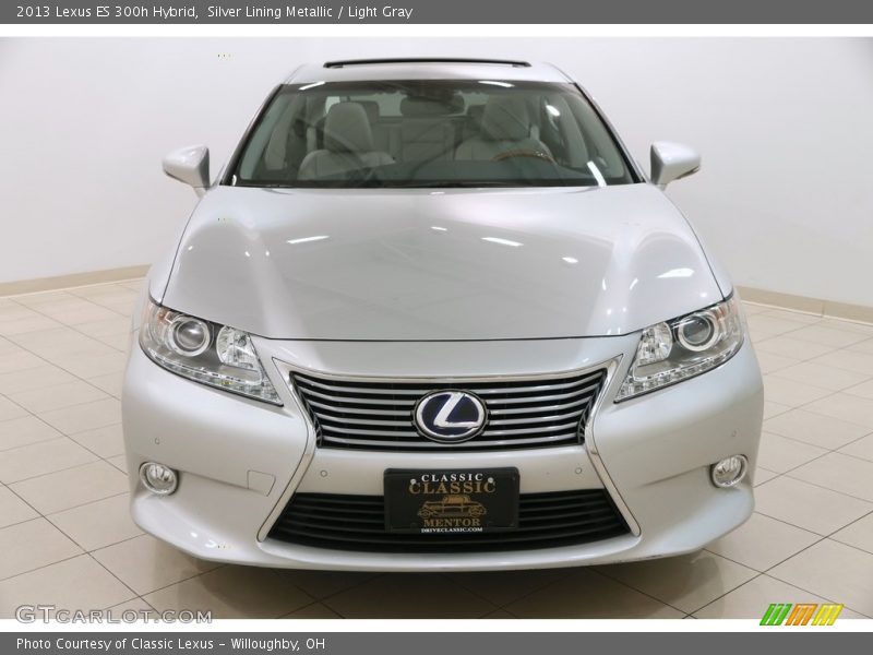 Silver Lining Metallic / Light Gray 2013 Lexus ES 300h Hybrid