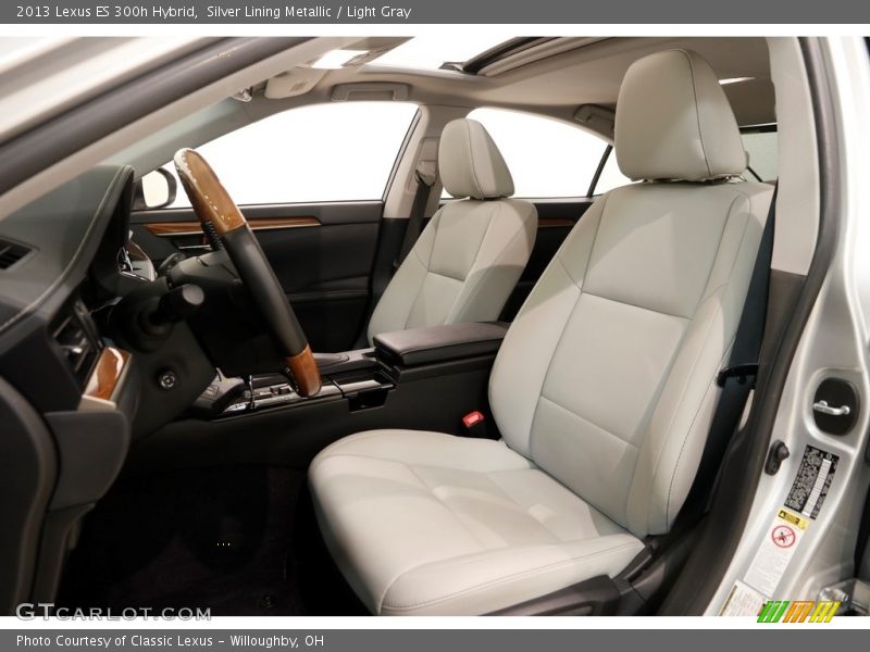 Silver Lining Metallic / Light Gray 2013 Lexus ES 300h Hybrid