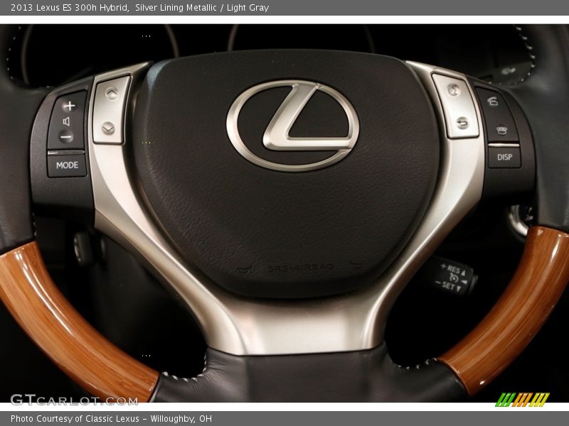 Silver Lining Metallic / Light Gray 2013 Lexus ES 300h Hybrid