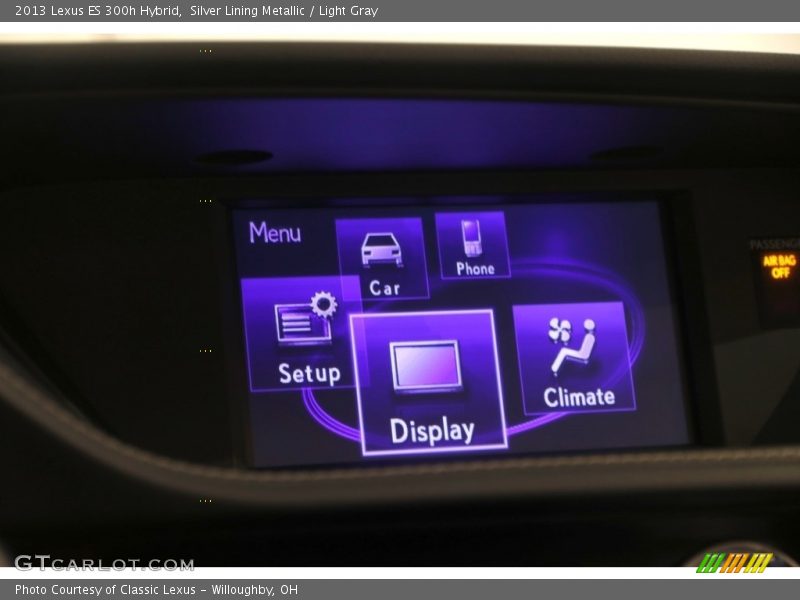 Silver Lining Metallic / Light Gray 2013 Lexus ES 300h Hybrid