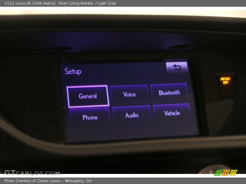 Silver Lining Metallic / Light Gray 2013 Lexus ES 300h Hybrid