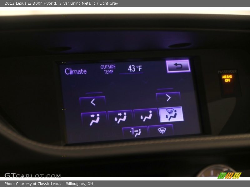 Silver Lining Metallic / Light Gray 2013 Lexus ES 300h Hybrid
