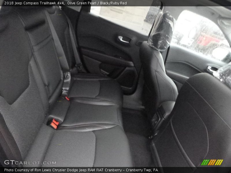 Olive Green Pearl / Black/Ruby Red 2018 Jeep Compass Trailhawk 4x4
