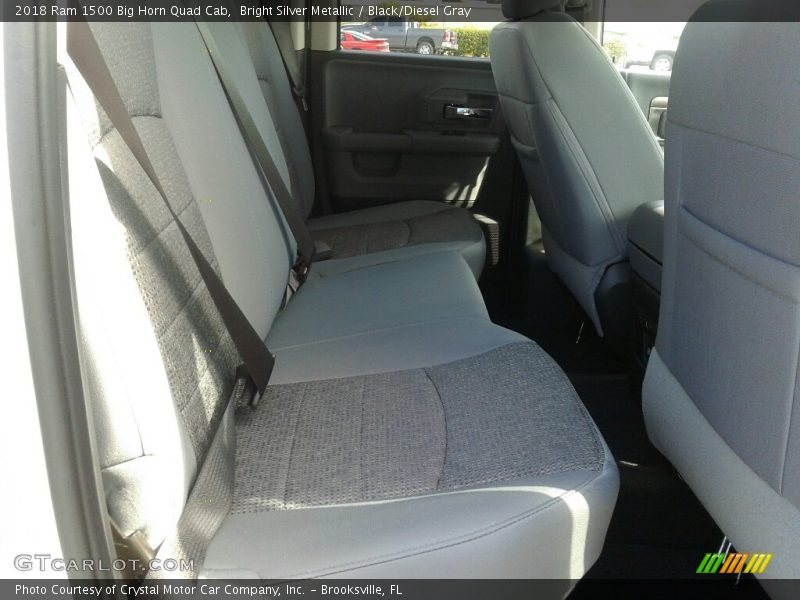 Bright Silver Metallic / Black/Diesel Gray 2018 Ram 1500 Big Horn Quad Cab