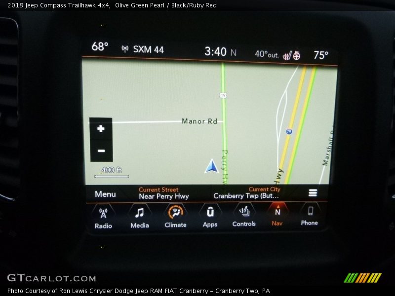 Olive Green Pearl / Black/Ruby Red 2018 Jeep Compass Trailhawk 4x4