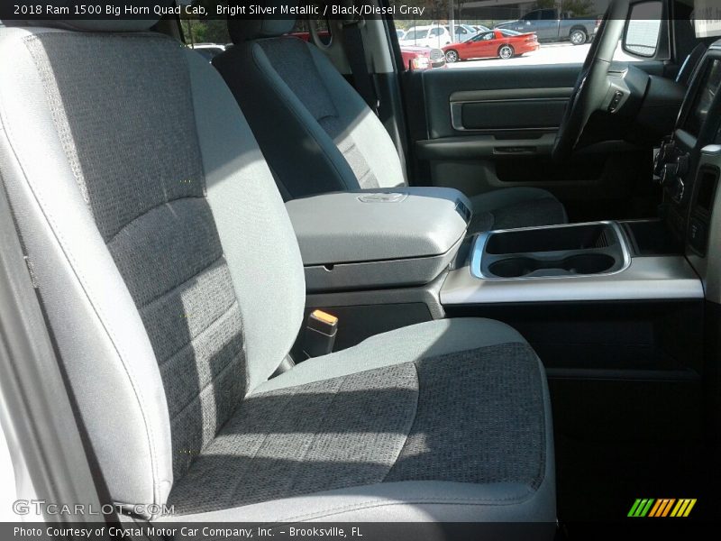 Bright Silver Metallic / Black/Diesel Gray 2018 Ram 1500 Big Horn Quad Cab