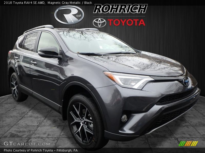 Magnetic Gray Metallic / Black 2018 Toyota RAV4 SE AWD