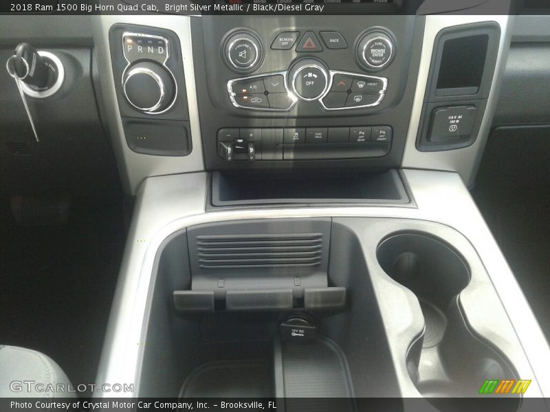 Bright Silver Metallic / Black/Diesel Gray 2018 Ram 1500 Big Horn Quad Cab