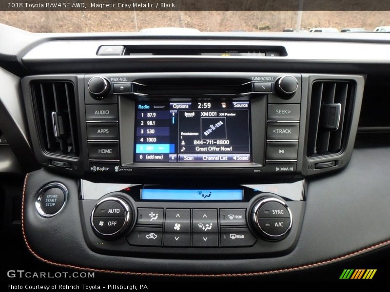 Controls of 2018 RAV4 SE AWD