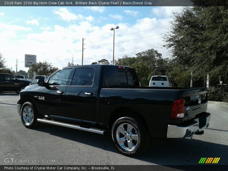 Brilliant Black Crystal Pearl / Black/Diesel Gray 2018 Ram 1500 Big Horn Crew Cab 4x4