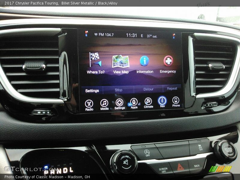 Billet Silver Metallic / Black/Alloy 2017 Chrysler Pacifica Touring