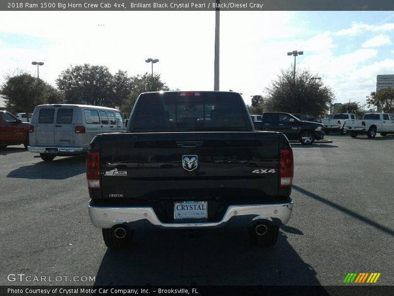 Brilliant Black Crystal Pearl / Black/Diesel Gray 2018 Ram 1500 Big Horn Crew Cab 4x4
