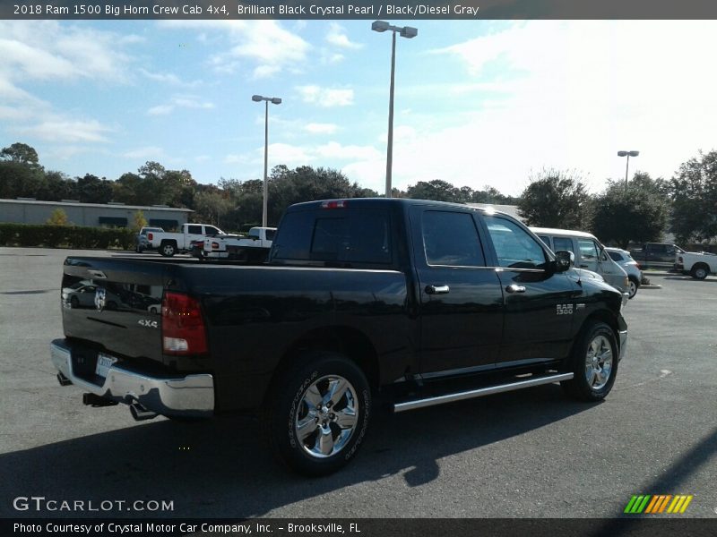 Brilliant Black Crystal Pearl / Black/Diesel Gray 2018 Ram 1500 Big Horn Crew Cab 4x4