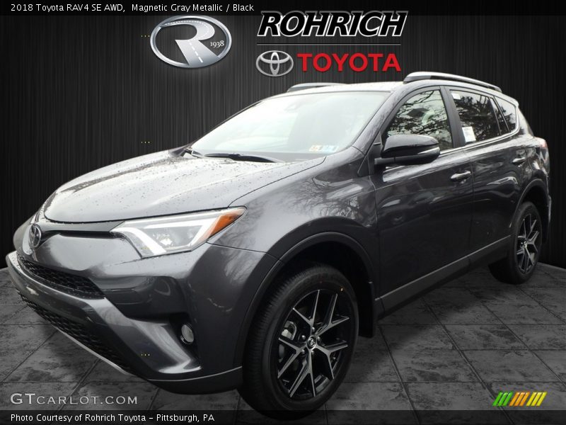 Magnetic Gray Metallic / Black 2018 Toyota RAV4 SE AWD