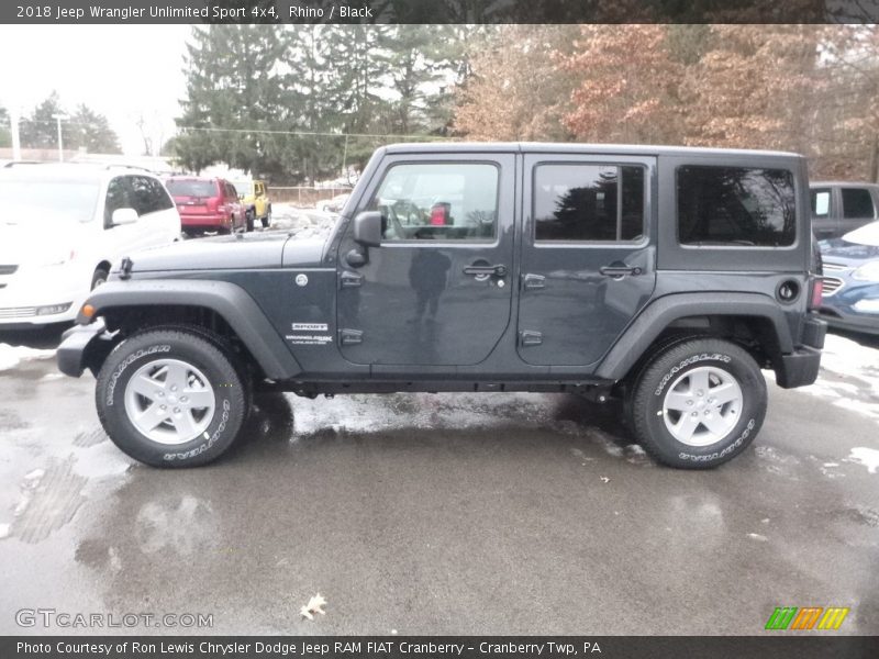Rhino / Black 2018 Jeep Wrangler Unlimited Sport 4x4