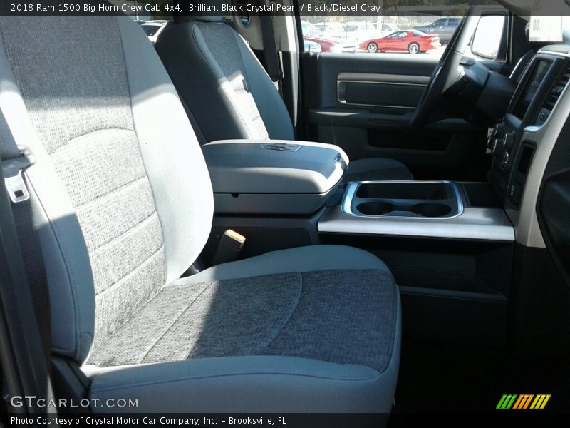 Brilliant Black Crystal Pearl / Black/Diesel Gray 2018 Ram 1500 Big Horn Crew Cab 4x4