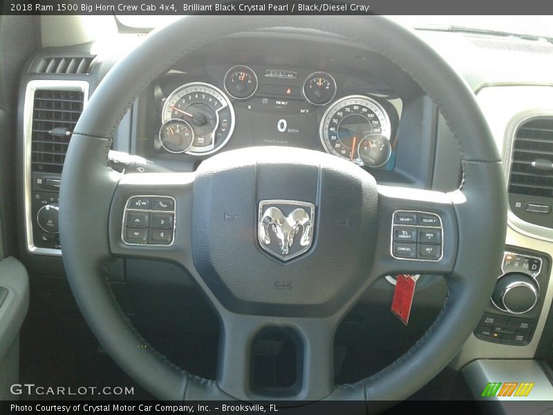 Brilliant Black Crystal Pearl / Black/Diesel Gray 2018 Ram 1500 Big Horn Crew Cab 4x4