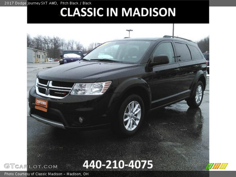 Pitch Black / Black 2017 Dodge Journey SXT AWD