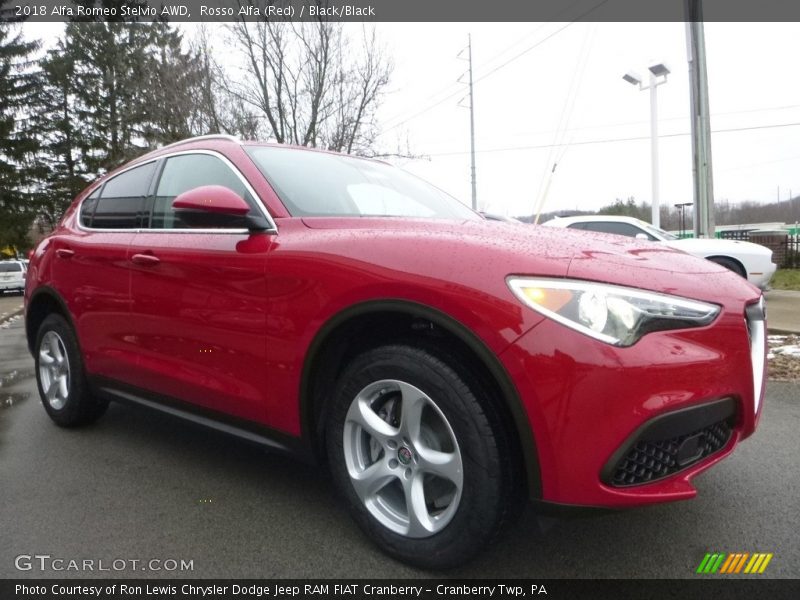 Rosso Alfa (Red) / Black/Black 2018 Alfa Romeo Stelvio AWD
