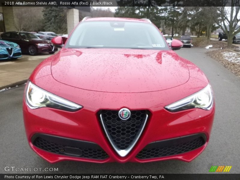 Rosso Alfa (Red) / Black/Black 2018 Alfa Romeo Stelvio AWD